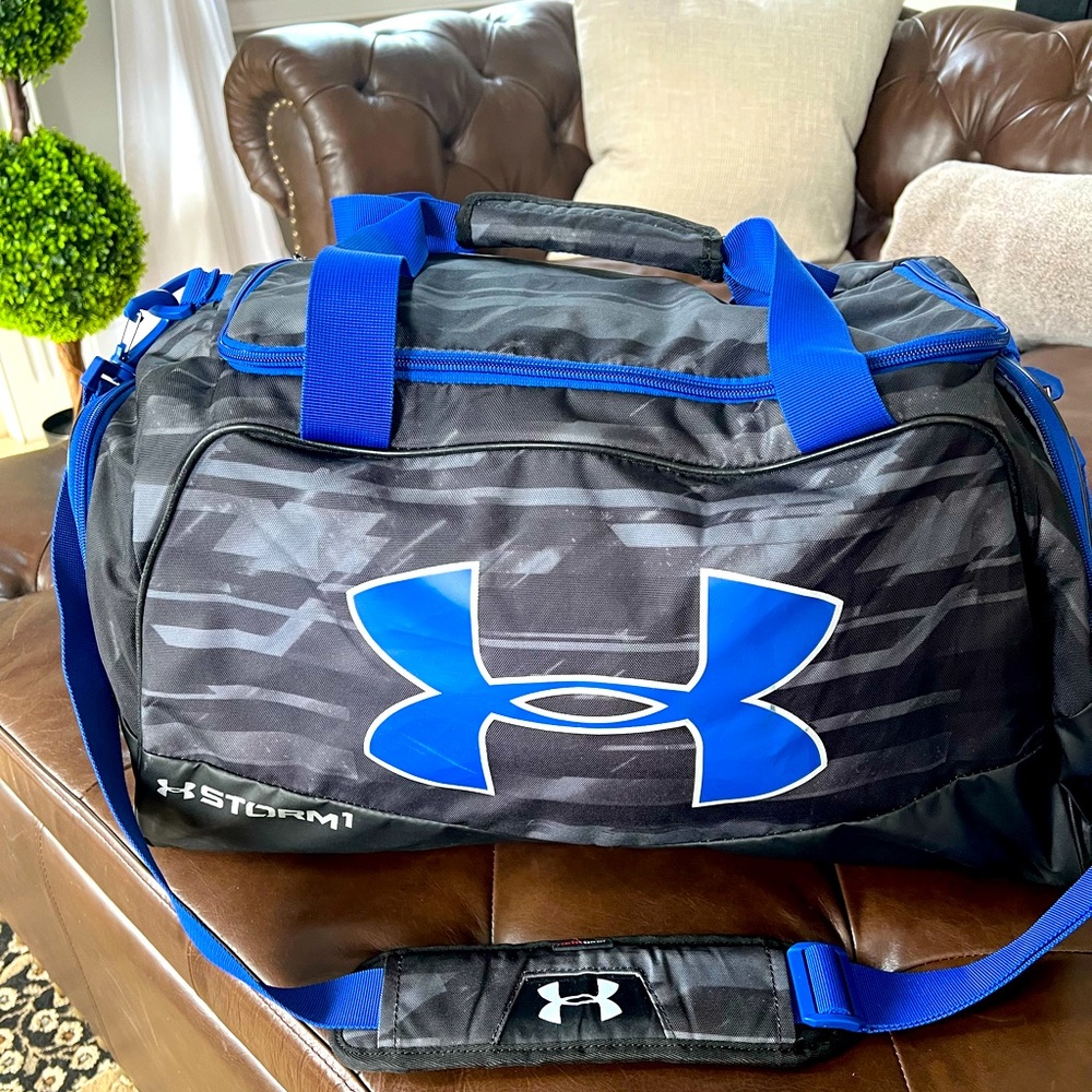 Under Armour Storm 1 Duffle Bag - Black with Blue Accents